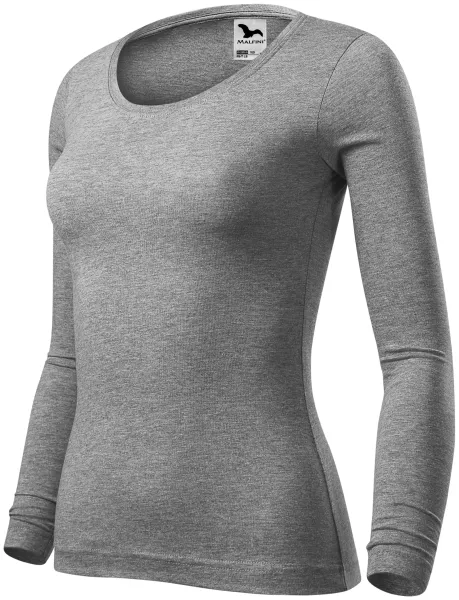 Dámské triko s dlouhými rukávy - Bavlněné dámské tričko pro každý den