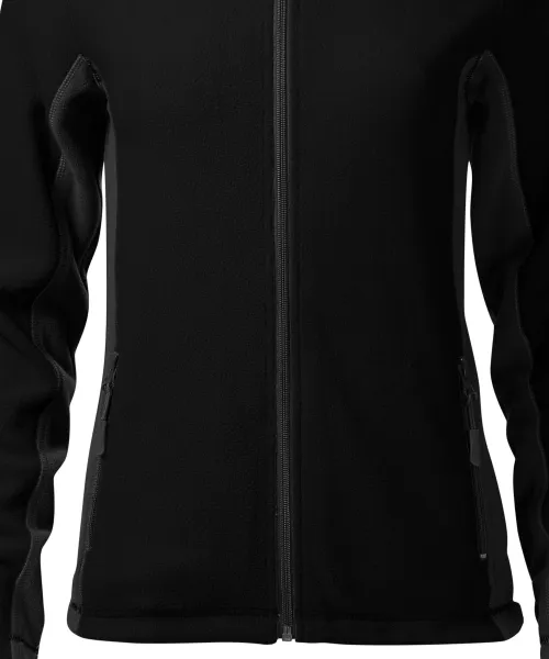 Dámská fleecová bunda kontrastní - Jemně zúžený střih