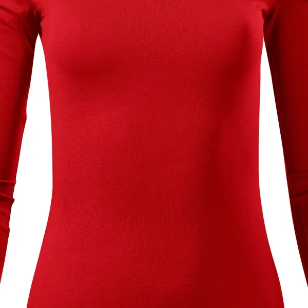 Dámské triko s dlouhými rukávy - Mírně projmutý střih