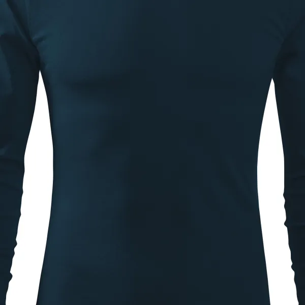 Pánské triko s dlouhým rukávem - Mírně projmutý střih