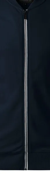 Pánská mikina se skrytými kapsami - Bílý kovový zip