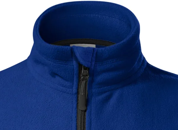Dámská fleecová bunda kontrastní - Zapínání na zip až ke bradě