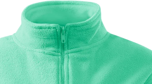 Dámská bunda fleecová - Zapínání na zip až ke bradě