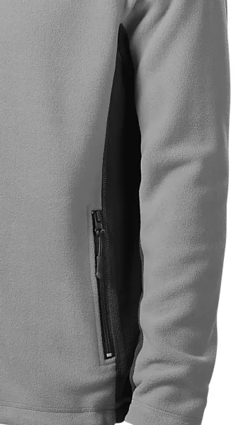 Pánská fleecová bunda kontrastní - Tmavé kontrastní detaily