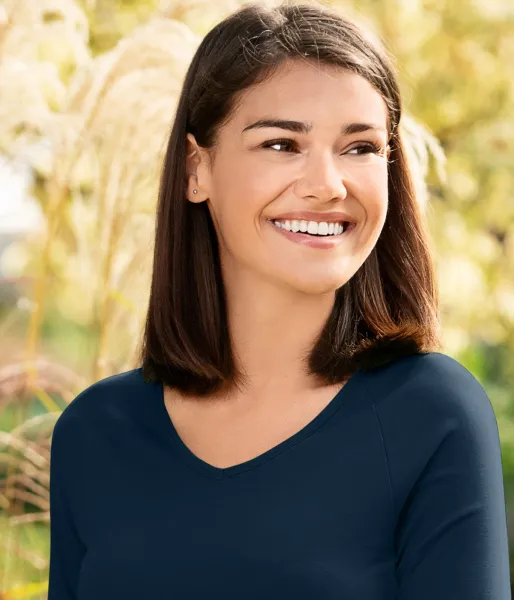 Dámské triko zúžené, V-výstřih - Hluboký výstřih do V