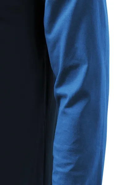 Pánské triko s dlouhým rukávem, kontrastní - Střih s bočními švy