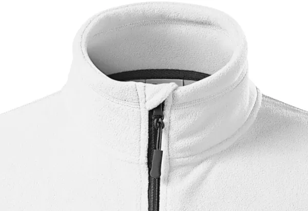 Pánská fleecová bunda kontrastní - Zapínání na zip až ke bradě