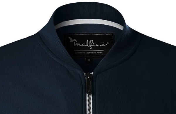 Pánská mikina se skrytými kapsami - Límec ve stylu bomber