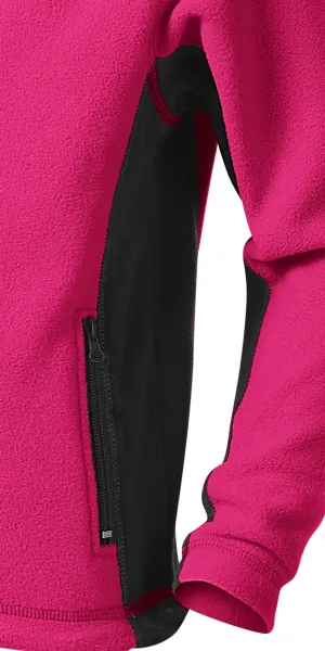 Dětská fleecová bunda kontrastní - Tmavé kontrastní detaily