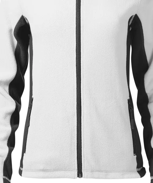 Dámská fleecová bunda kontrastní - Jemně zúžený střih