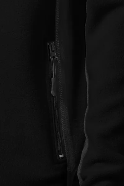 Pánská fleecová bunda kontrastní - Praktické kapsy se zipem