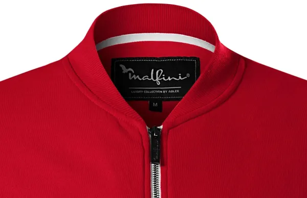 Pánská mikina se skrytými kapsami - Límec ve stylu bomber