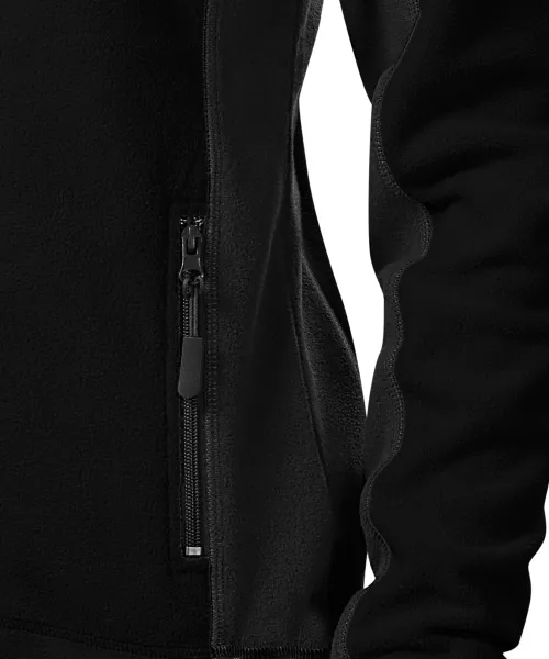 Dámská fleecová bunda kontrastní - Praktické kapsy se zipem