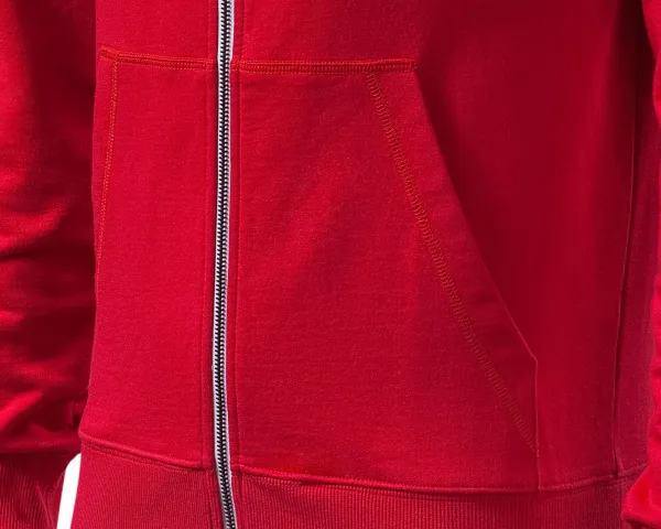 Pánská mikina kontrastní, s kapucí - Kapsy ve stylu klokanky