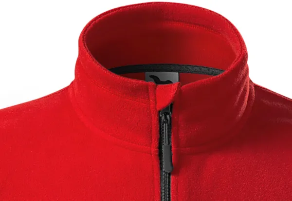 Pánská fleecová bunda kontrastní - Zapínání na zip až ke bradě