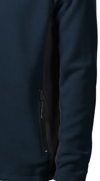 Pánská fleecová bunda kontrastní - Tmavé kontrastní detaily