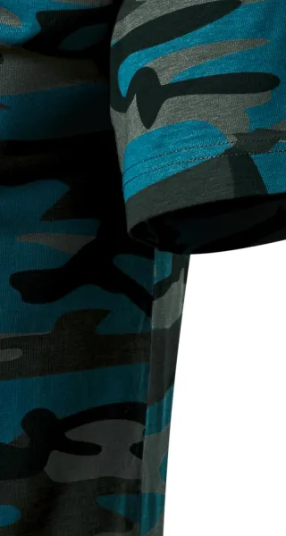 Tričko maskáčové - Střih s bočními švy