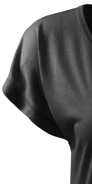 Dámské splývavé tričko/šaty - Krátké kimonové rukávy