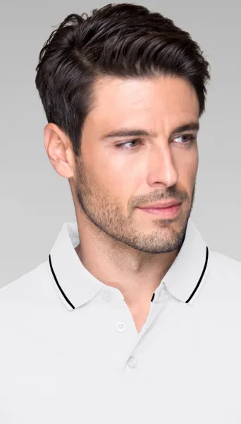 Pánská kontrastní polokošile - Zapínání na 3 knoflíky