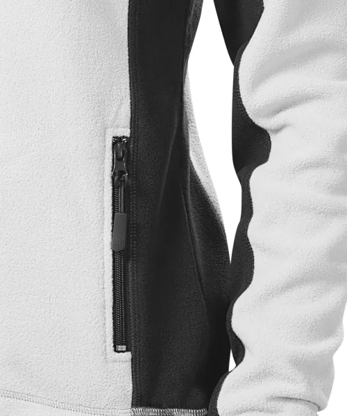 Dámská fleecová bunda kontrastní - Praktické kapsy se zipem