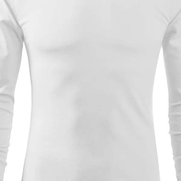 Pánské triko s dlouhým rukávem - Mírně projmutý střih