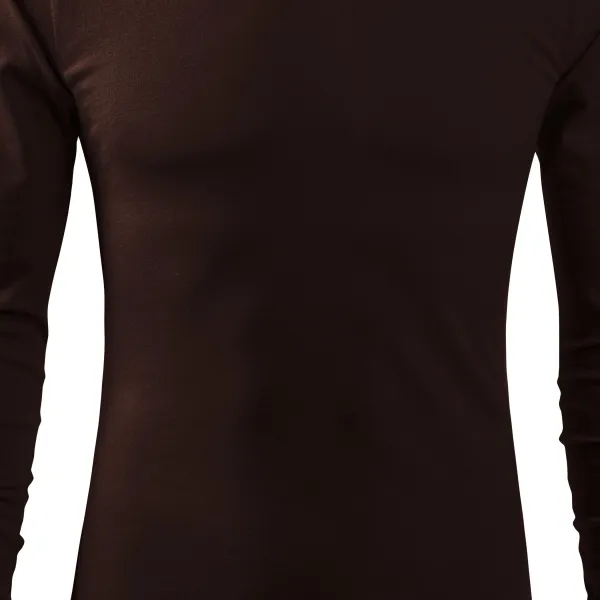 Pánské triko s dlouhým rukávem - Mírně projmutý střih