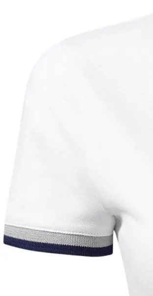 Dámská polokošile s límcem nahoru - Krátké rukávy s kontrastními pruhy