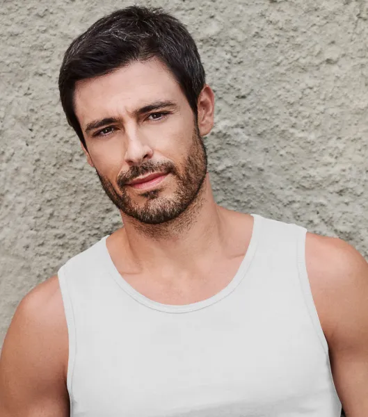 Pánské tílko - Klasický kulatý výstřih