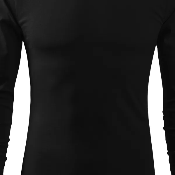 Pánské triko s dlouhým rukávem - Mírně projmutý střih