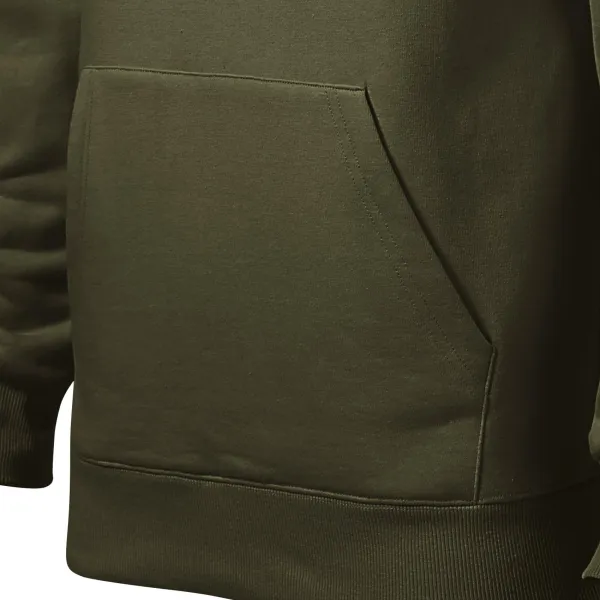 Pánská mikina bez zipu s kapucí - Kapsa ve stylu klokanky