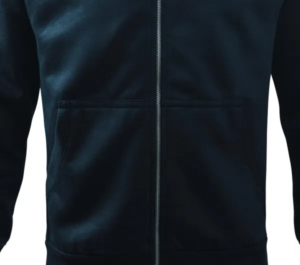 Pánská mikina jednoduchá bez kapuce - Volný střih s bočními švy