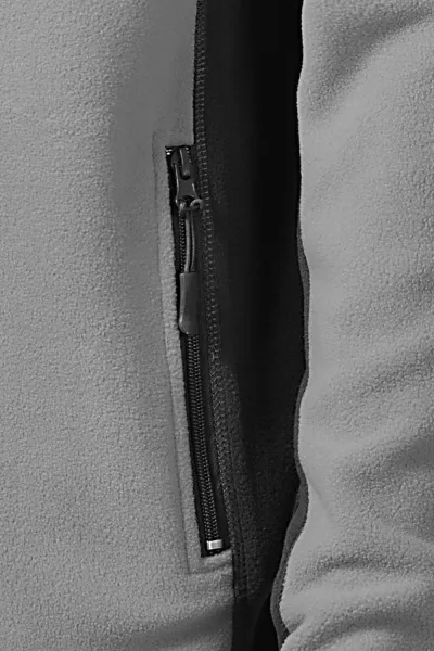 Pánská fleecová bunda kontrastní - Praktické kapsy se zipem