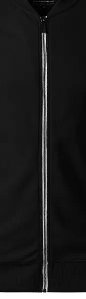 Pánská mikina se skrytými kapsami - Bílý kovový zip