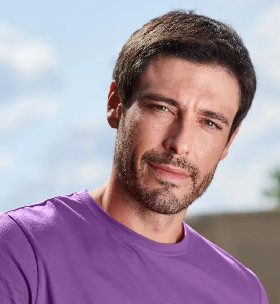 Pánské triko jednoduché - Klasický kulatý výstřih