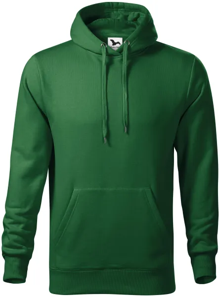 Pánská mikina bez zipu s kapucí - Volný střih s bočními švy