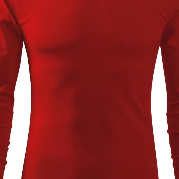 Pánské triko s dlouhým rukávem - Mírně projmutý střih