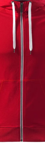 Pánská mikina kontrastní, s kapucí - Bílý kontrastní zip