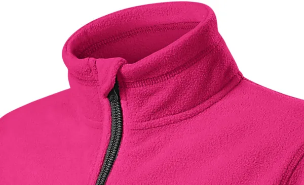 Dětská fleecová bunda kontrastní - Zvednutý límec proti chladu na krku