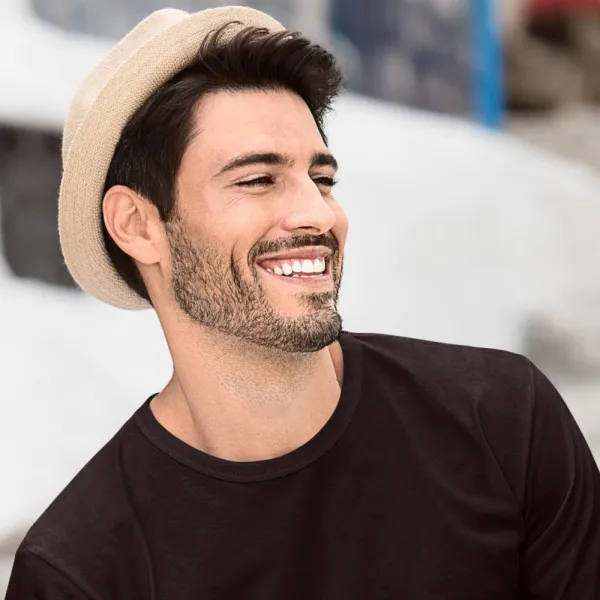 Pánské triko s dlouhým rukávem - Klasický kulatý výstřih