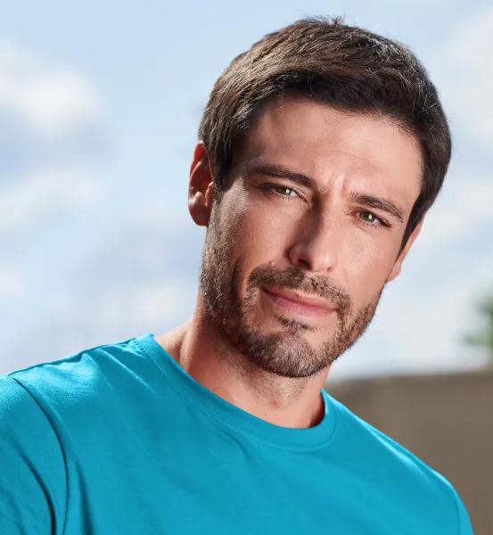 Pánské triko jednoduché - Klasický kulatý výstřih