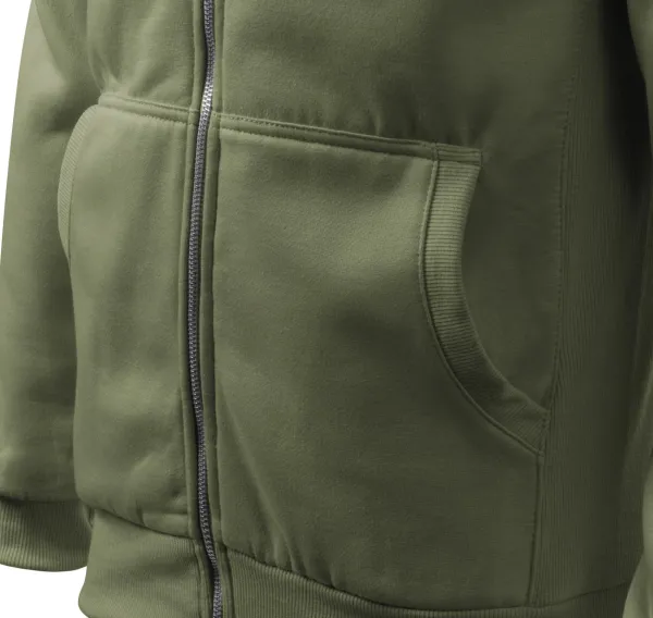 Pánská mikina jednoduchá bez kapuce - Kapsy ve stylu klokanky