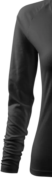 Dámské triko zúžené, V-výstřih - Dlouhé raglánové rukávy