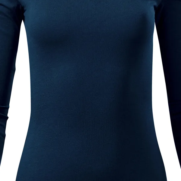 Dámské triko s dlouhými rukávy - Mírně projmutý střih