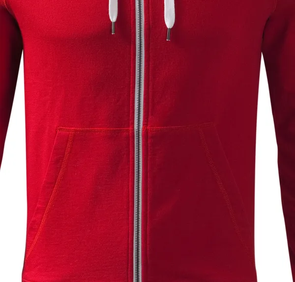 Pánská mikina kontrastní, s kapucí - Volný střih s bočními švy