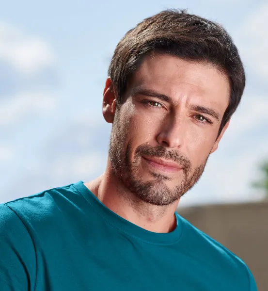 Pánské triko jednoduché - Klasický kulatý výstřih