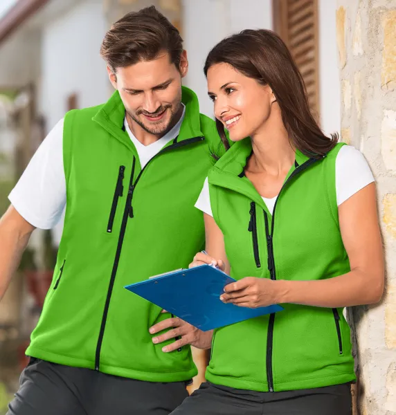 Fleecová vesta kontrastní - Unisex fleecová vesta - pro ženy i pro muže