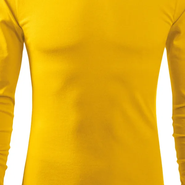 Pánské triko s dlouhým rukávem - Mírně projmutý střih