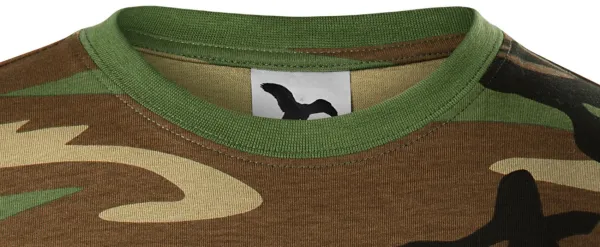 Dětské tričko maskáčové - Klasický kulatý výstřih