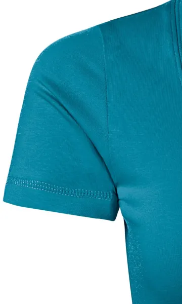 Dámské triko s ozdobným prošitím - Krátké přiléhavé rukávy