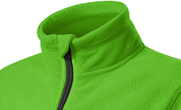 Dětská fleecová bunda kontrastní - Zvednutý límec proti chladu na krku